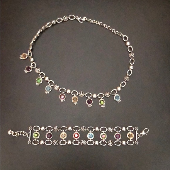 Brighton Jewelry - Brighton Multi-colored Choker and Bracelet Set